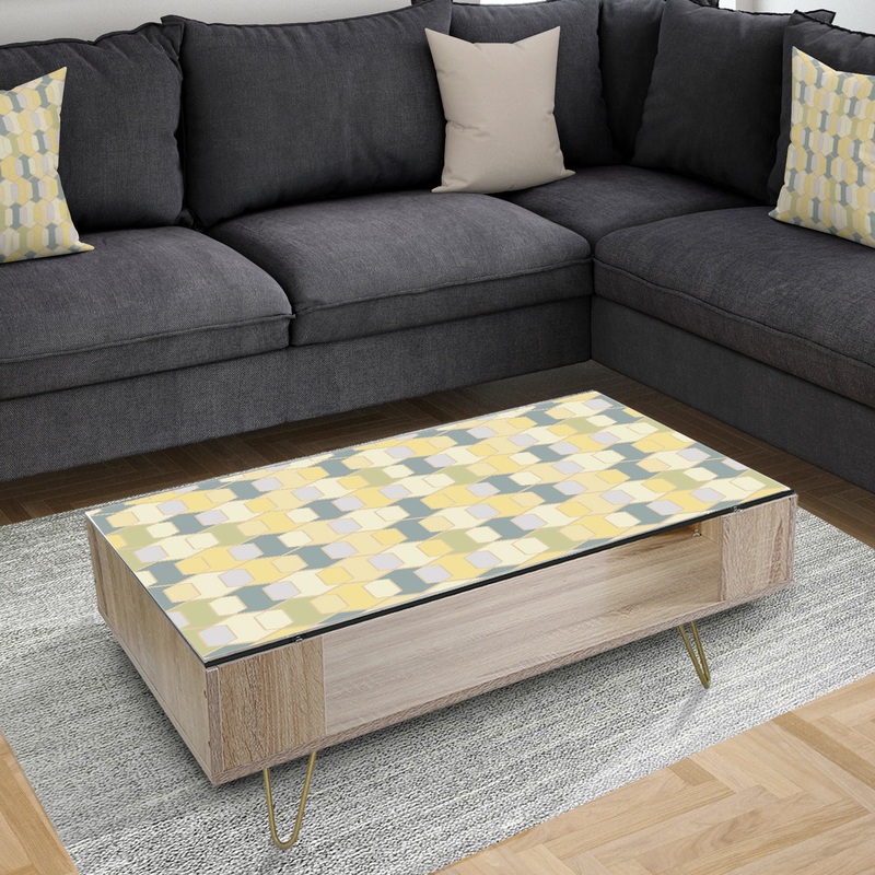 Abstract Retro Geometrical Design II - Glam Coffee Table