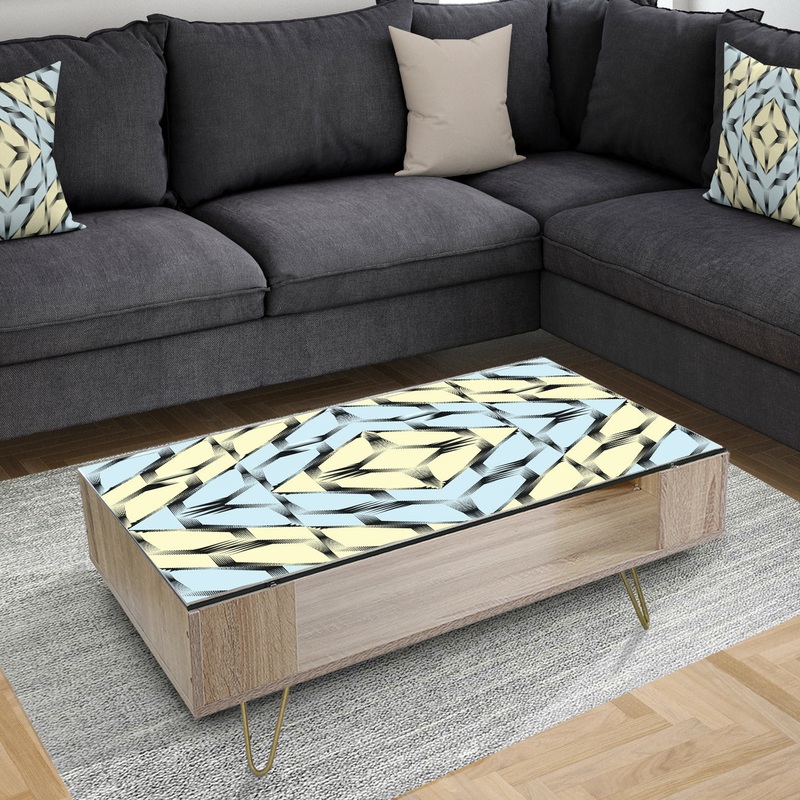 Black and White Fashion Ornament - Glam Coffee Table