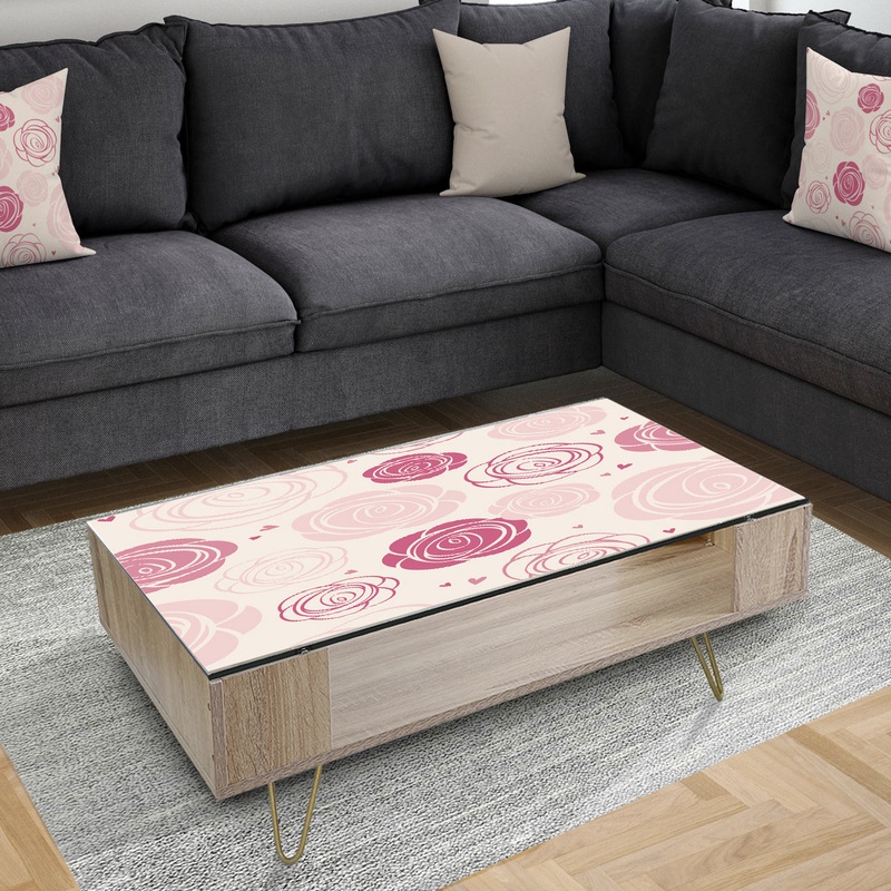 roses pattern - Glam Coffee Table