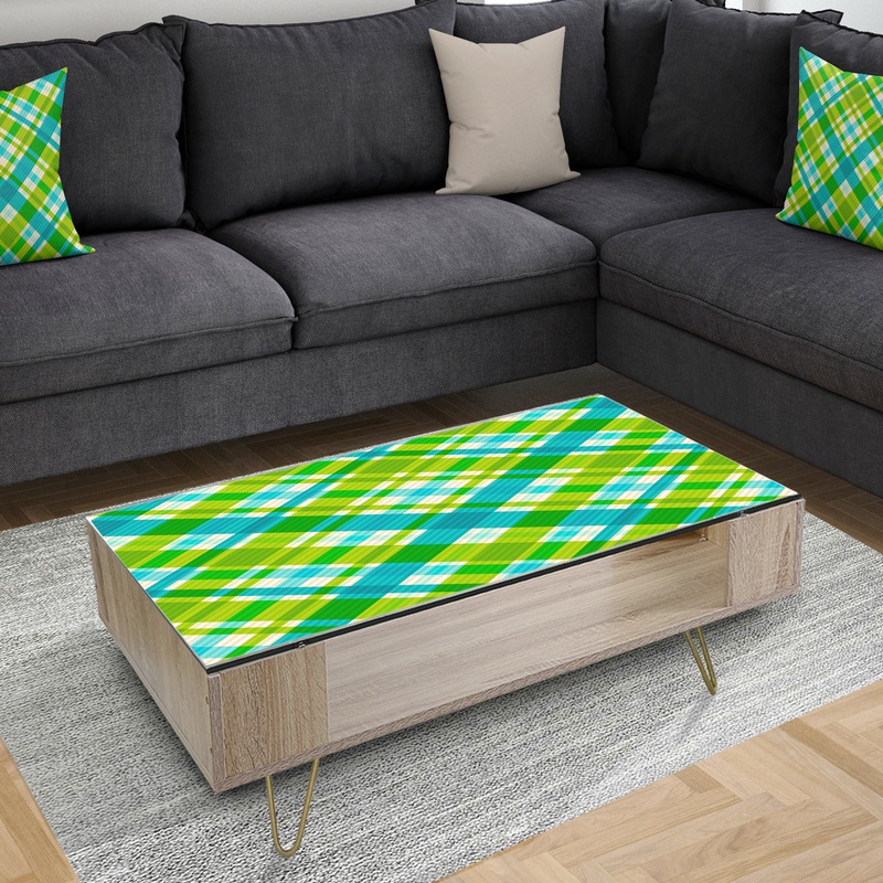 Tartan Geometrical Texture II - Glam Coffee Table