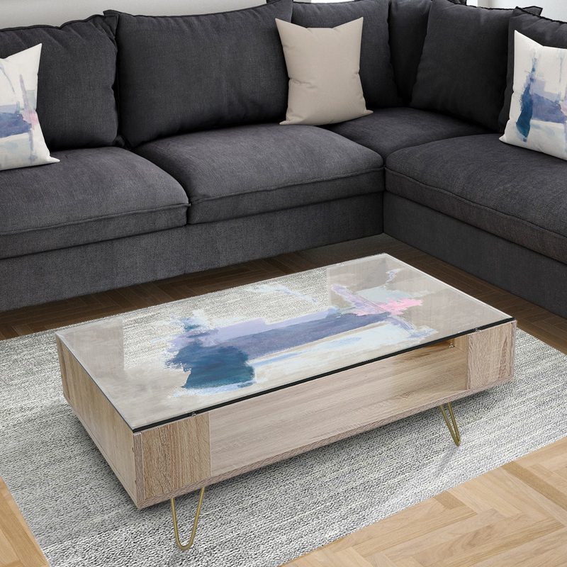Blue Interlude - Transitional Coffee Table