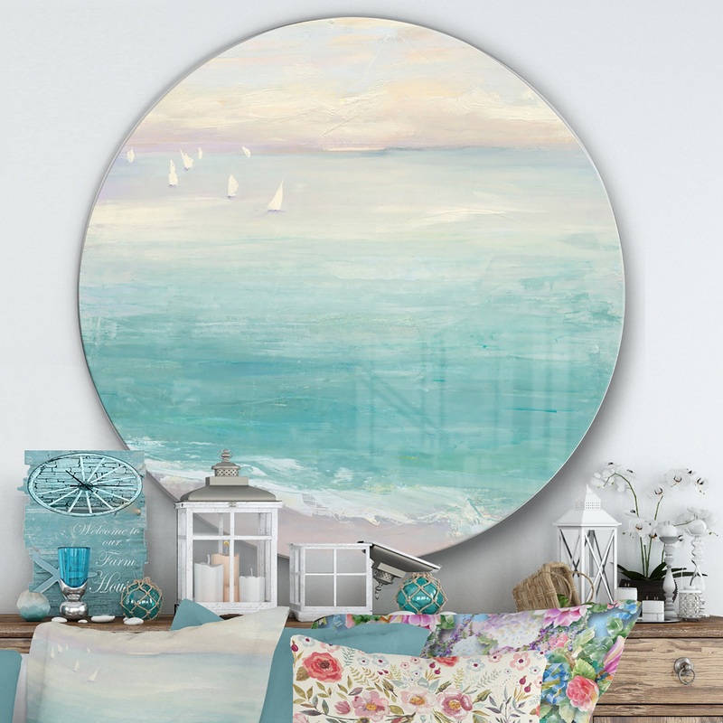 From the Shore - Farmhouse Metal Circle Wall Art