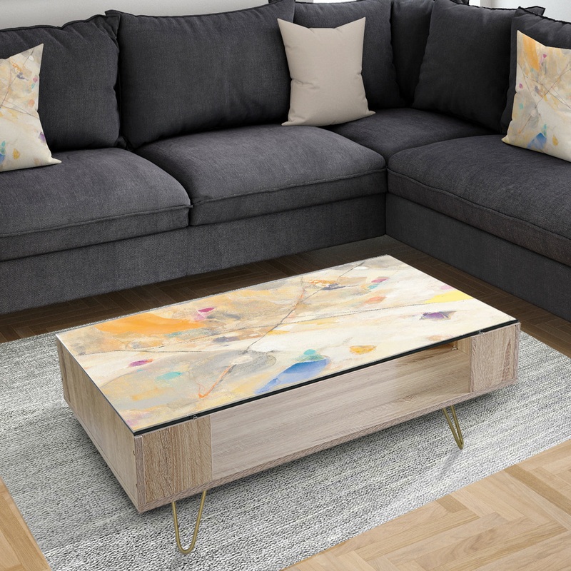 Spring Minimalist Confetti II - Modern Coffee Table