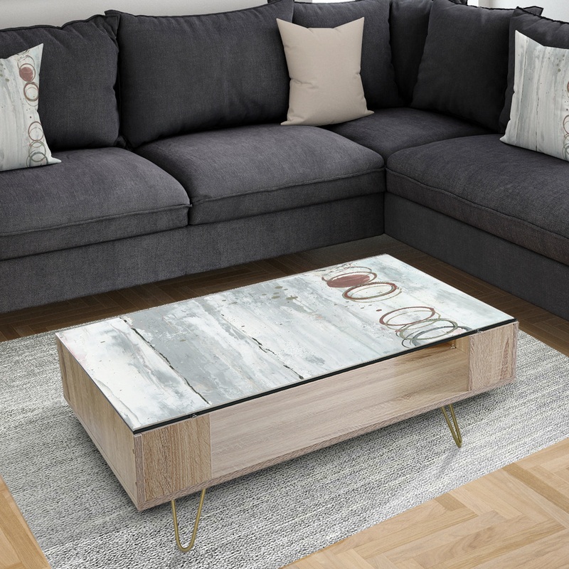 Whitewashed Chinchilla - Traditional Coffee Table
