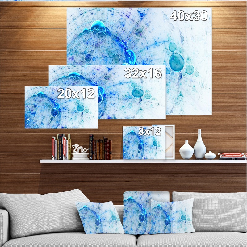 World Bubbles Fractal Pattern - Extra Large Abstract Canvas Wall Art