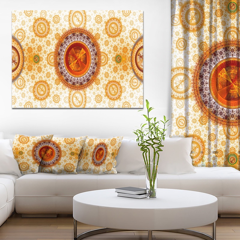 Yellow Psychedelic Relaxing Art - Extra Large Canvas Art Print