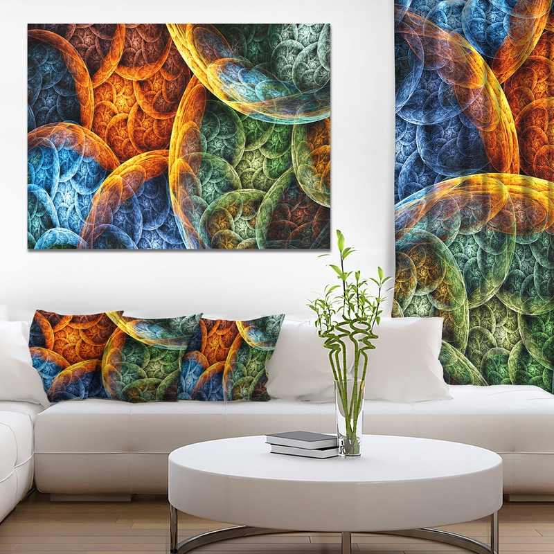 Vibrant Colorful Clouds'Extra Large Abstract Canvas Art Print