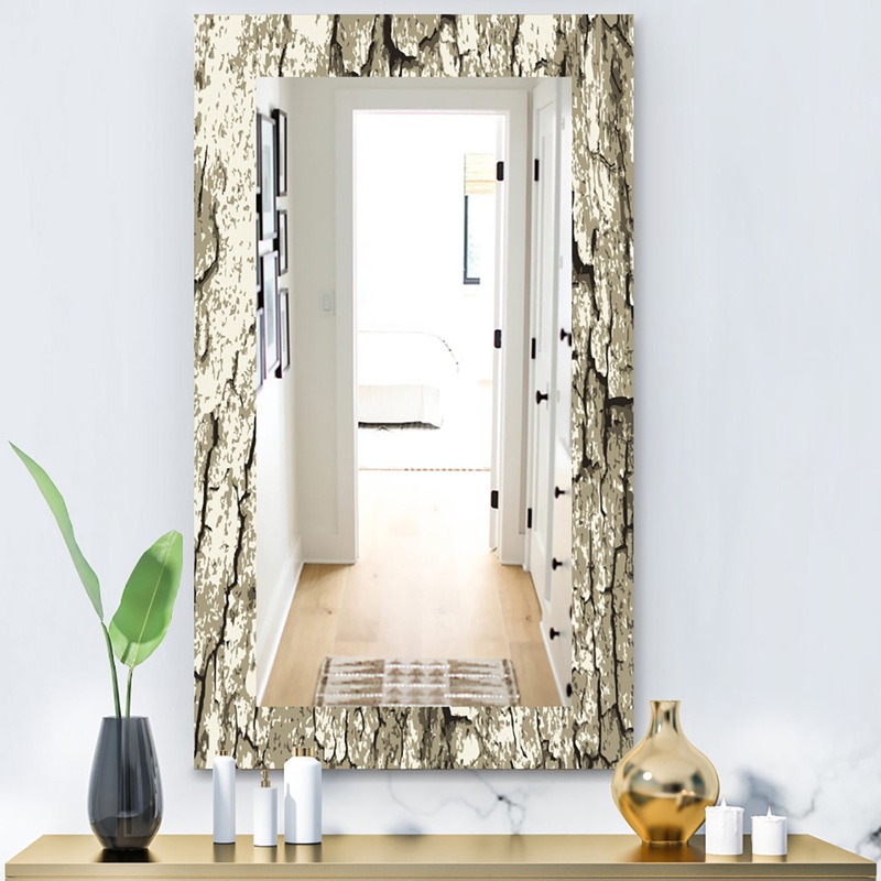 Vintage Tree Bark - Bohemian and Eclectic Mirror - Vanity Mirror