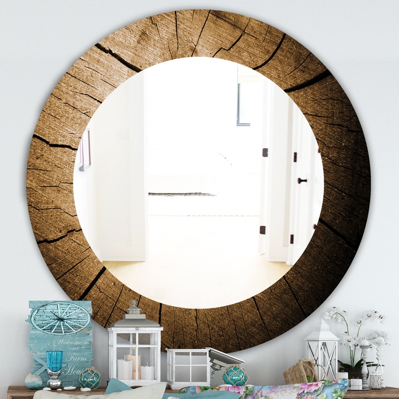 Wood Curve - Traditional Mirror - Oval or Round Wall Mirror