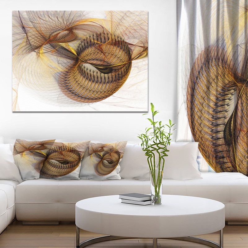 Abstract Brown Spiral Texture'Extra Large Abstract Canvas Art Print