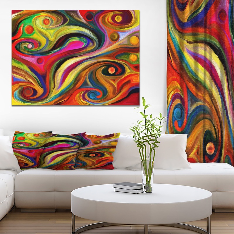 Abstract Shape Colorful Design series - Contemporary Art on wrapped Canvas