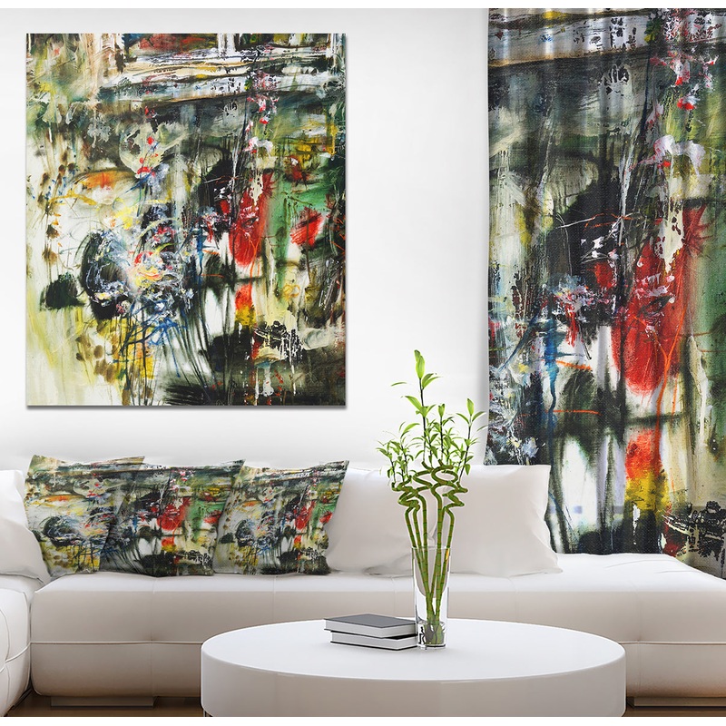 Under the windows painting - Contemporary Painting Print on Wrapped Canvas