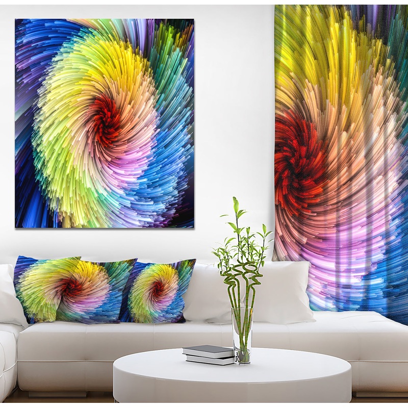 Virtual Vibrant Vortex - Contemporary Art on wrapped Canvas