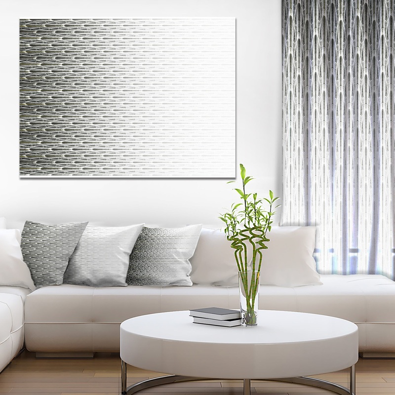 White Symmetrical Fractal Flower - Abstract Wall Art on Canvas