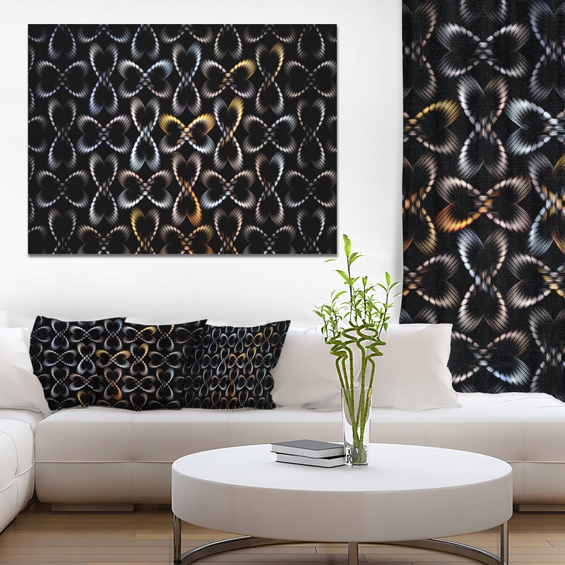Yellow Pattern of Butterflies - Abstract Wall Art on Canvas