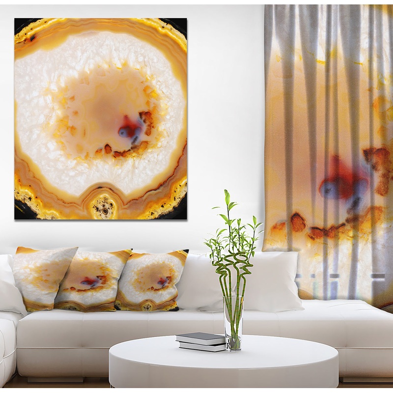 Agate on black - Stone Photographic on Wrapped Canvas