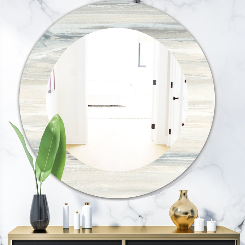 Watercolor Colorfields I - Modern Mirror - Oval or Round Wall Mirror