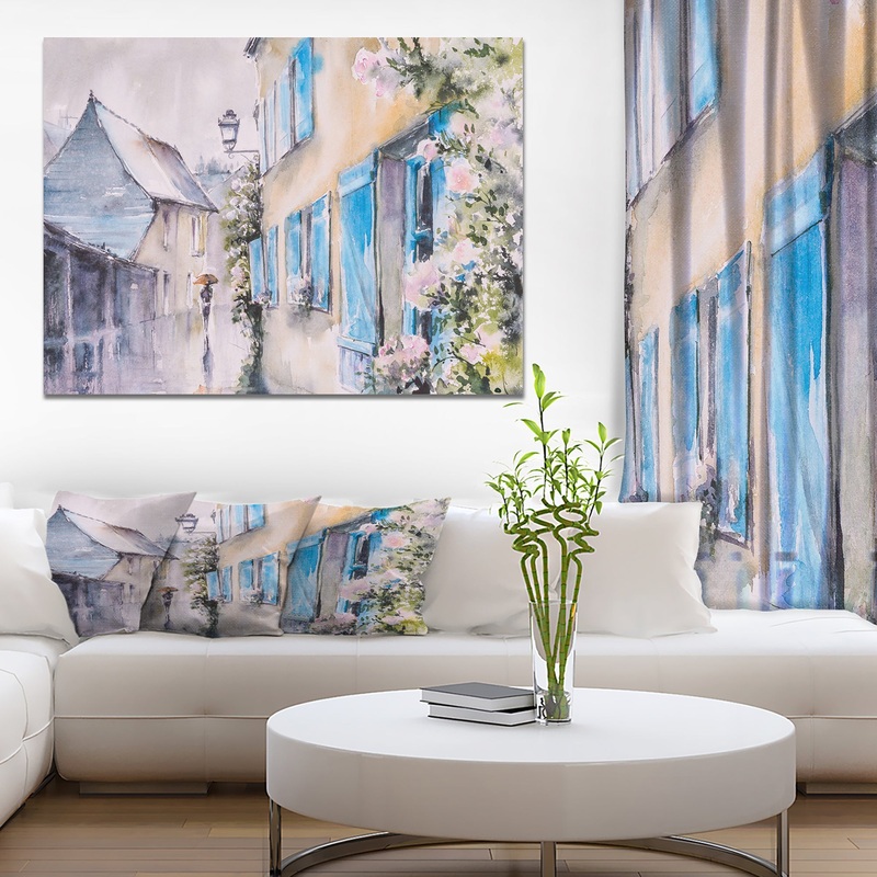 Azay le Rideau - Cityscapes Painting Print on Wrapped Canvas