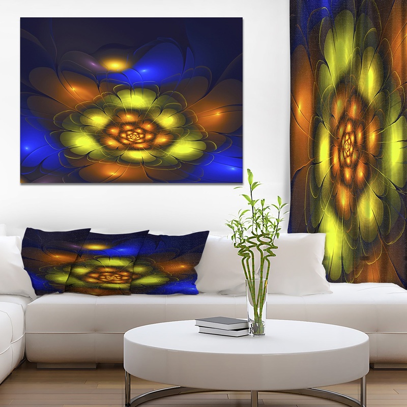 Abstract Explosion of fractal flower - Art on wrapped Canvas