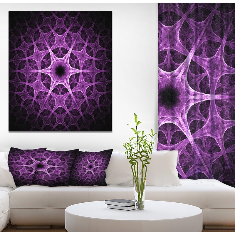 Abstract purple thorn flower - Art on wrapped Canvas