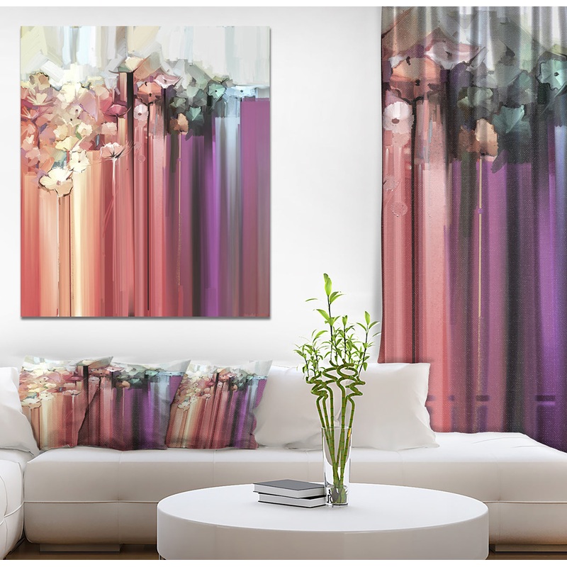 Abstract Spring Seasonal Vintage Style - Floral Painting Print on Wrapped Canvas
