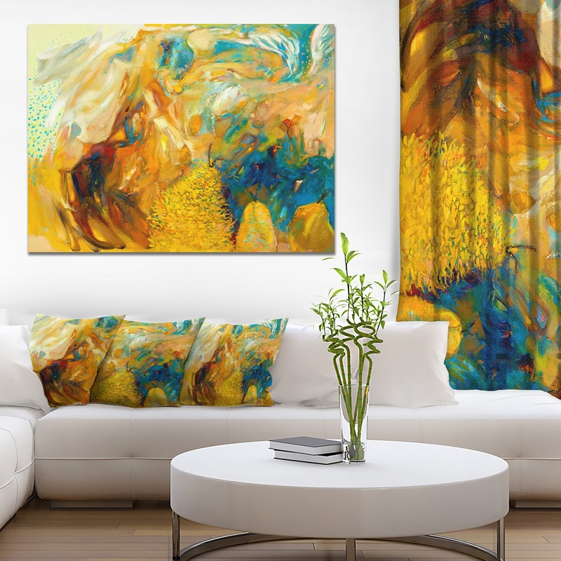 Abstract Yellow Collage - Abstract Large Canvas Print
