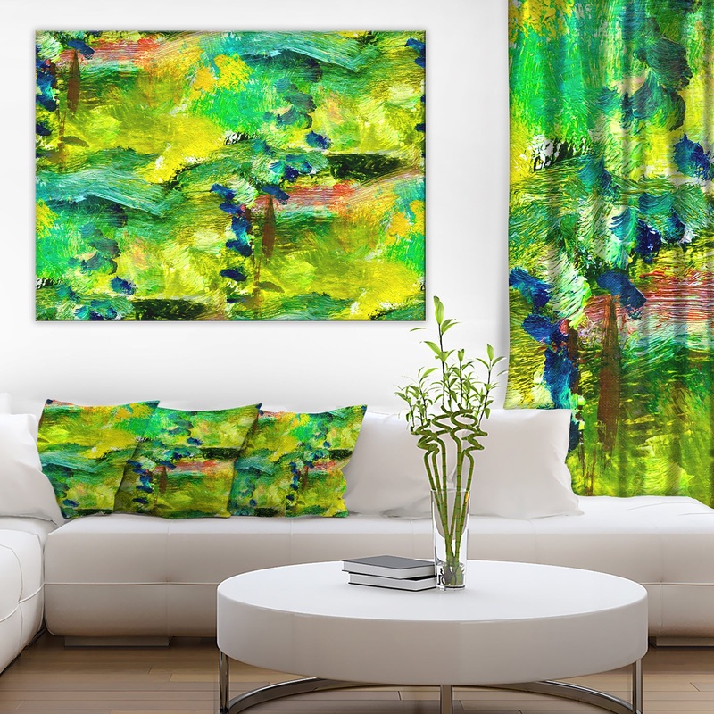 Africa Green Texture - Abstract Canvas Art Print