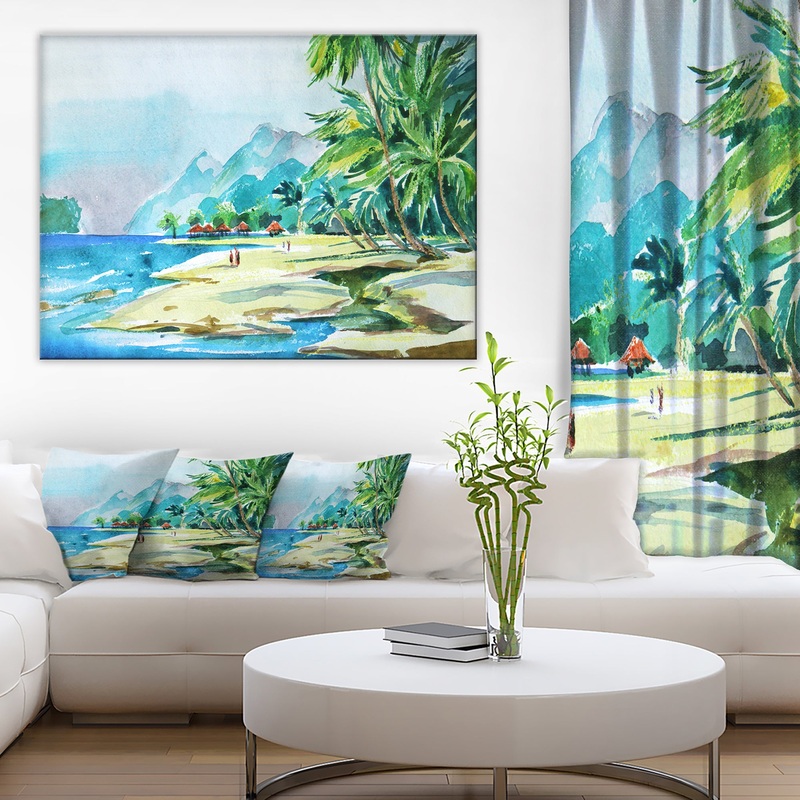 View from Shore - Landscape Canvas Art Print