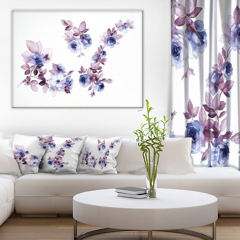 Watercolor Flowers - Floral Canvas Art Print