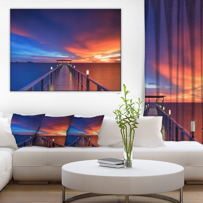 Wooden Pier - Seascape Photography Canvas Art Print