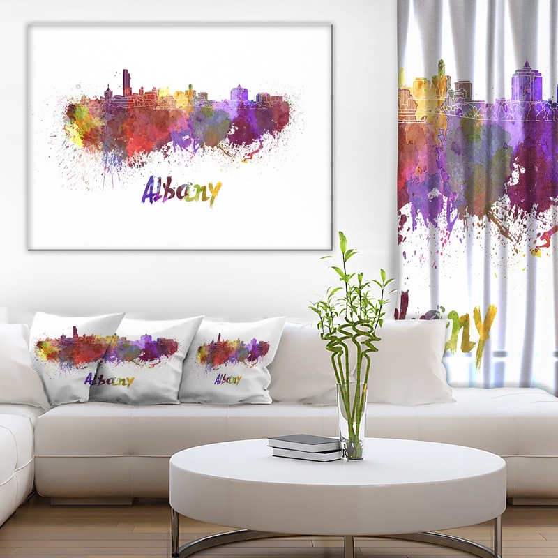 Albany Skyline - Cityscape Canvas Artwork Print