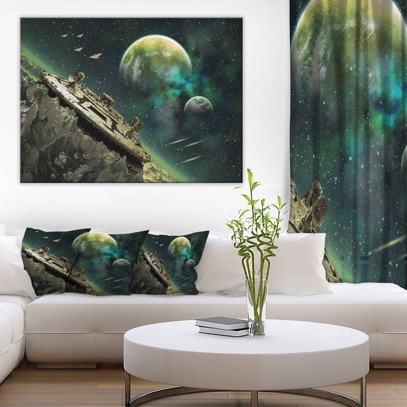 Alien Planet Digital Artwork Print on Canvas