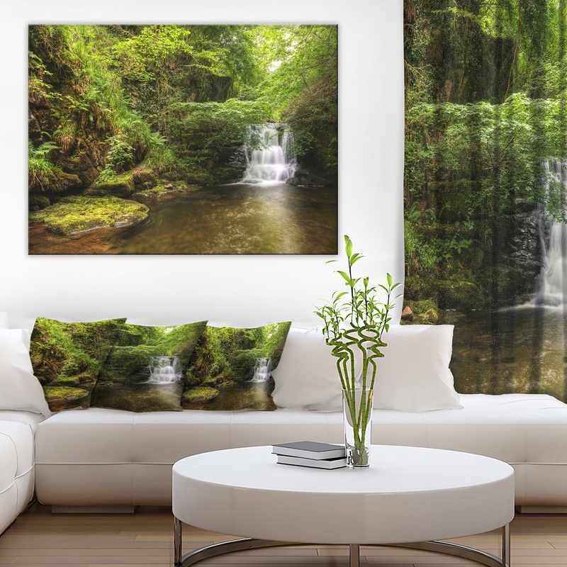 Water Flowing over Rocks - Landscape Photo Canvas Print
