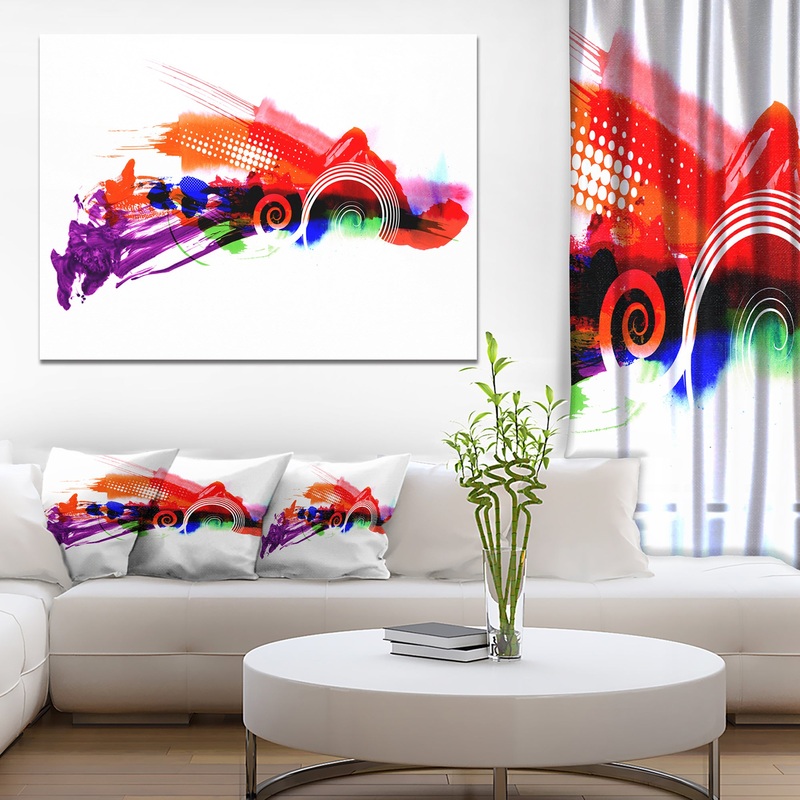 Abstract Splashes of Colors - Abstract Painting Canvas Print