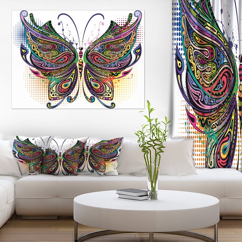 Variegated Butterfly - Digital Art Canvas Print