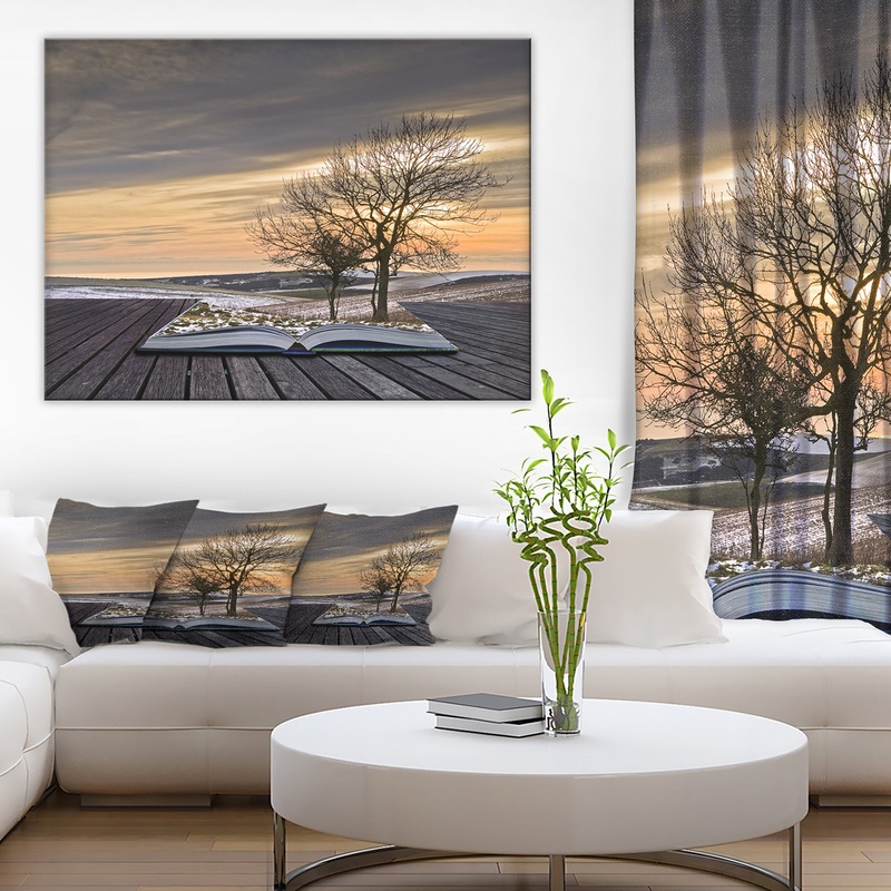 Winter Coming out of Pages Contemporary Art Canvas Print