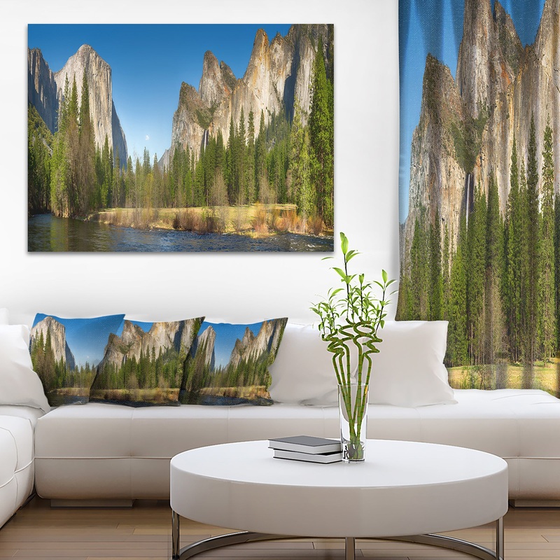 Yosemite Valley Panorama - Landscape Canvas Art Print