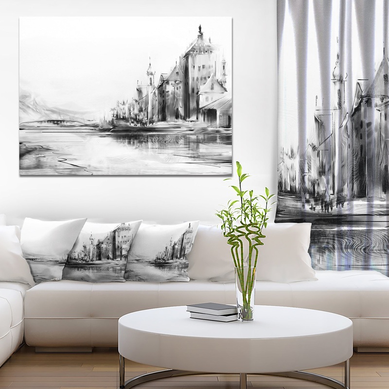 Zurich in Afternoon Sunlight - Cityscape Canvas Art Print