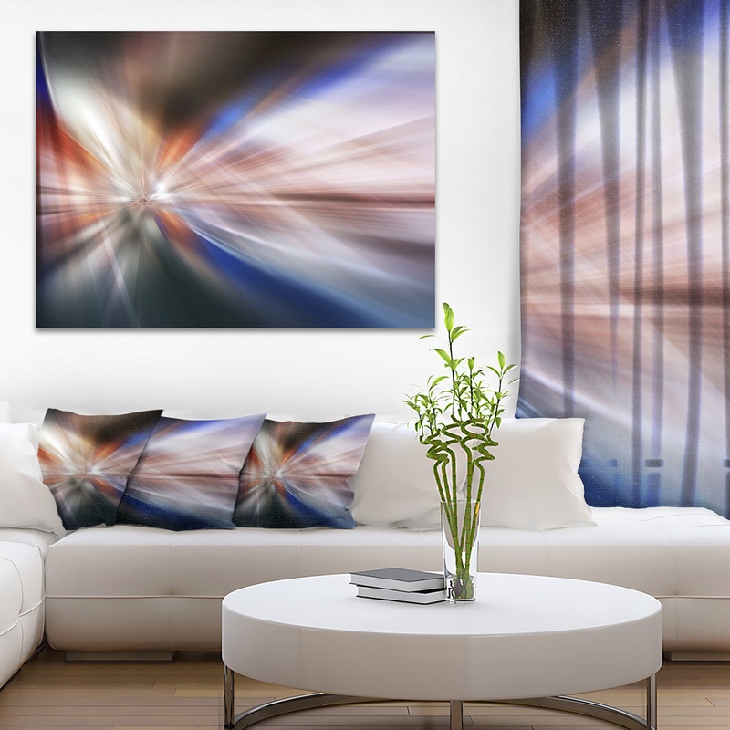 White Focus Color - Abstract Digital Art Canvas Print