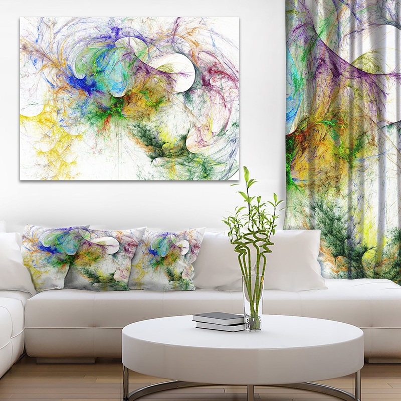 Wings of Angels Purple - Abstract Digital Art Canvas Print
