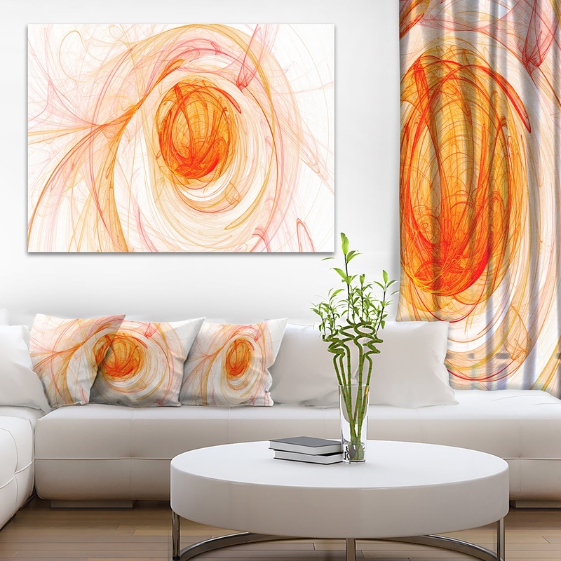 Yellow Ball of Yarn - Abstract Digital Art Canvas Print