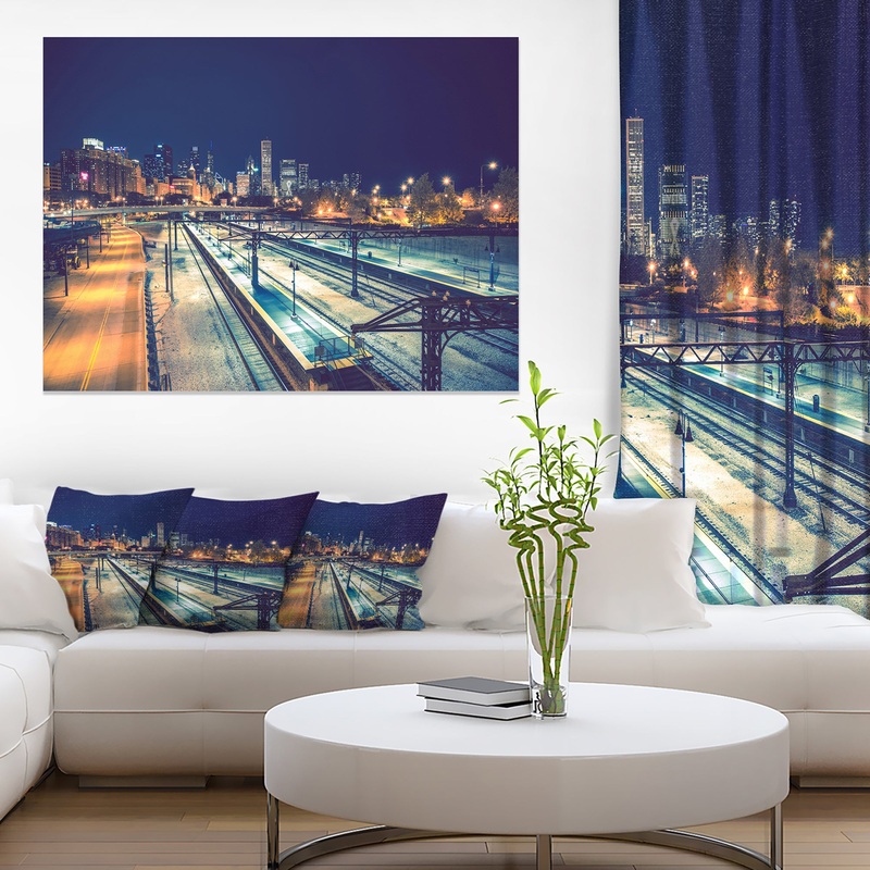 Welcome in Chicago Highway Traffic - Cityscape Canvas print