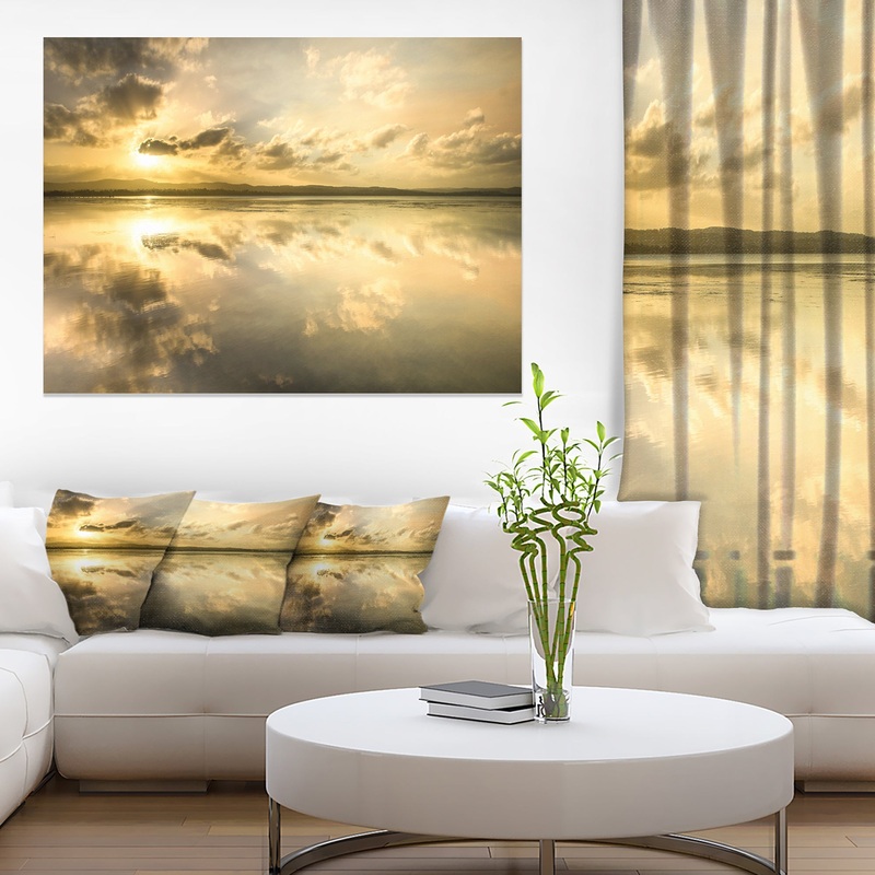 Amazing Foreshore Reserve Reflection - Large Seashore Canvas Print