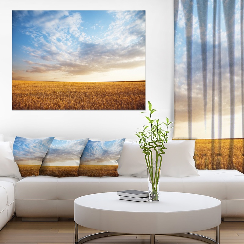 Wheat Field under Summer Sky - Extra Large Wall Art Landscape