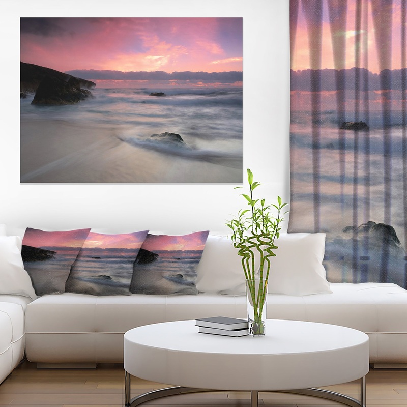 White Waters at Guincho Beach Cascais - Contemporary Seascape Art Canvas
