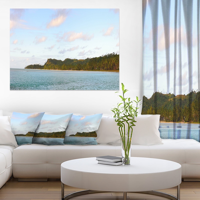 Aitutaki Lagoon Large Panorama - Modern Seascape Canvas Artwork