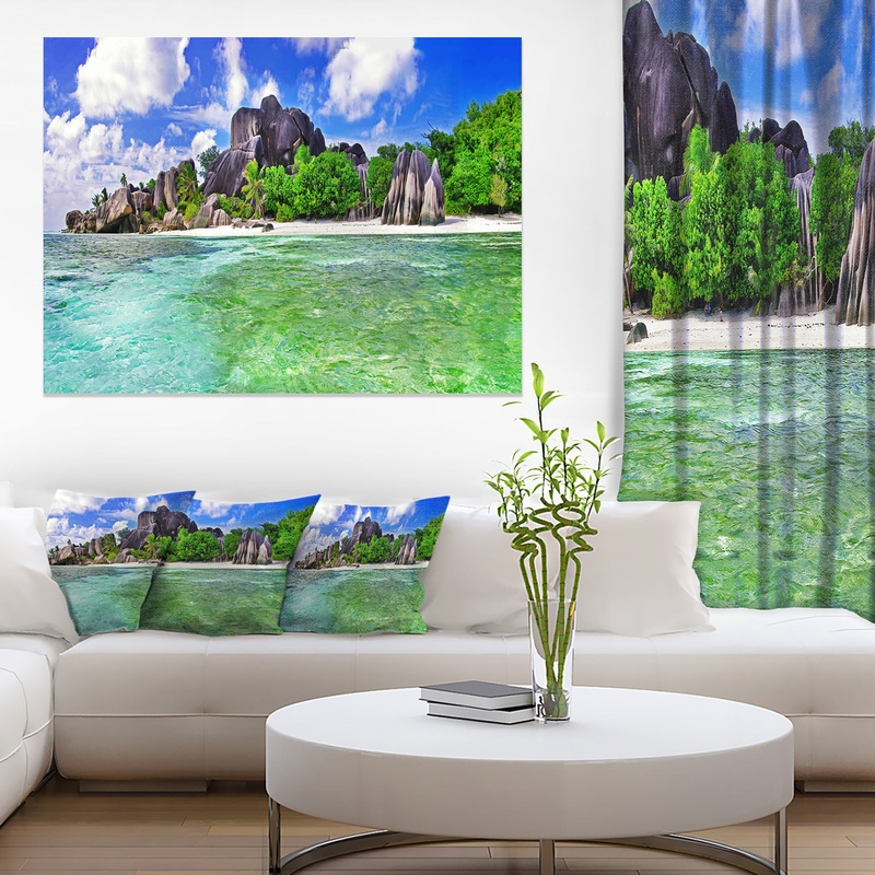 Amazing La Diguse Island Seychelles - Landscape Art Canvas Print