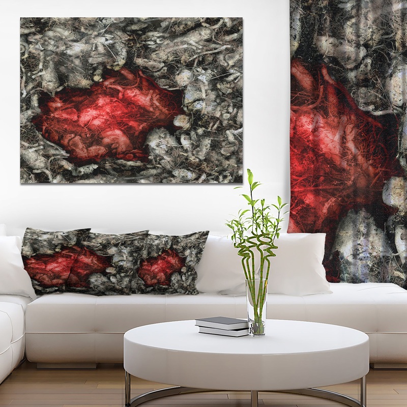 Abstract Red Artistic Background - Large Abstract Canvas Artwork