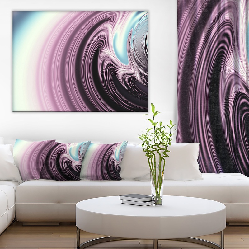 Unique Purple Fractal Art Pattern - Abstract Canvas Wall Art Print