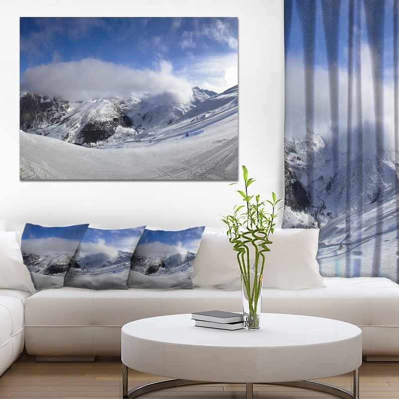 Winter in Alps Panorama - Modern Landscpae Wall Art